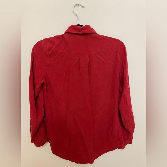 Velvet Red Button-Down - Picture 3 of 3
